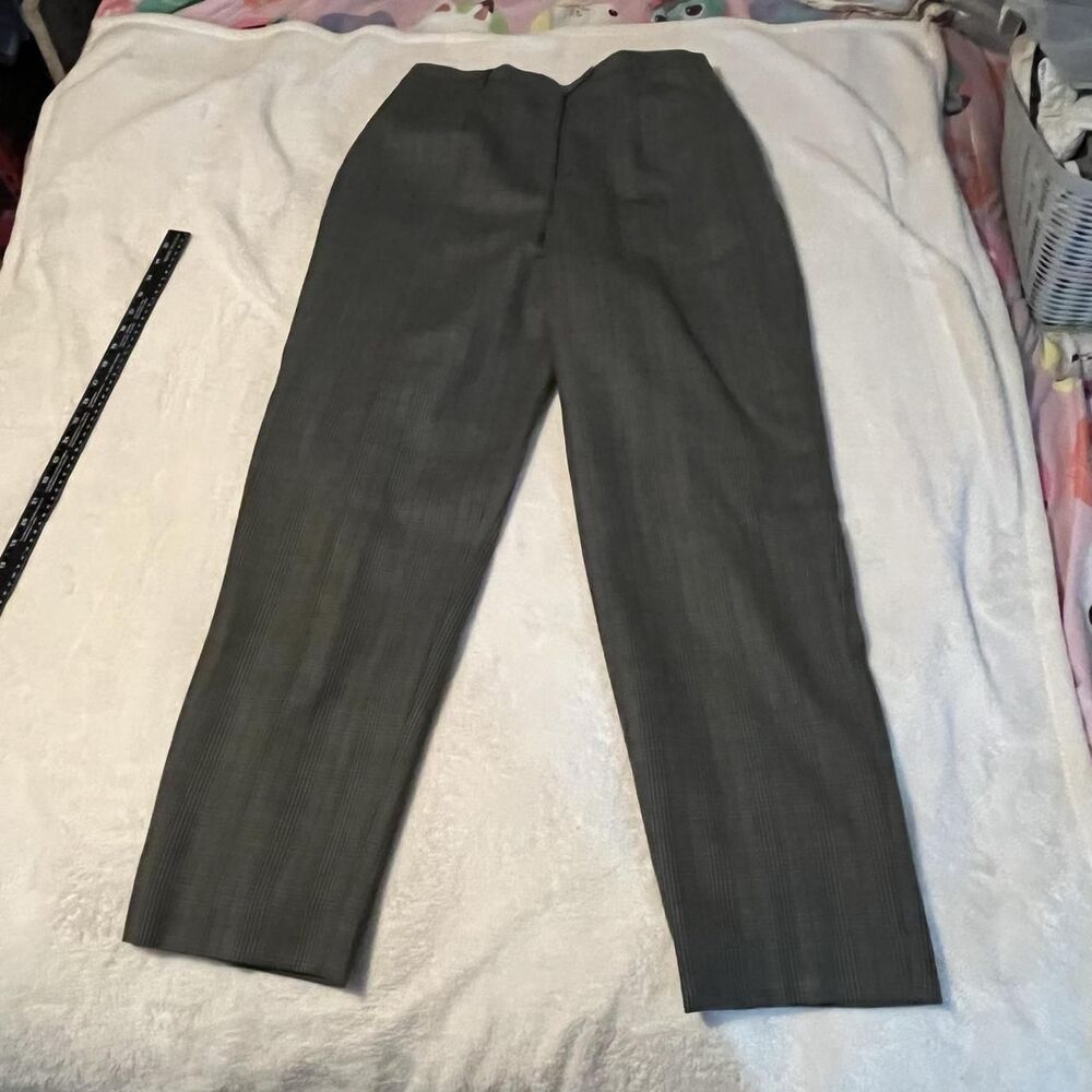 Pendleton Pants Womens Size 32 Gray Tweed Slim Plaid Wool Dress Flat Front